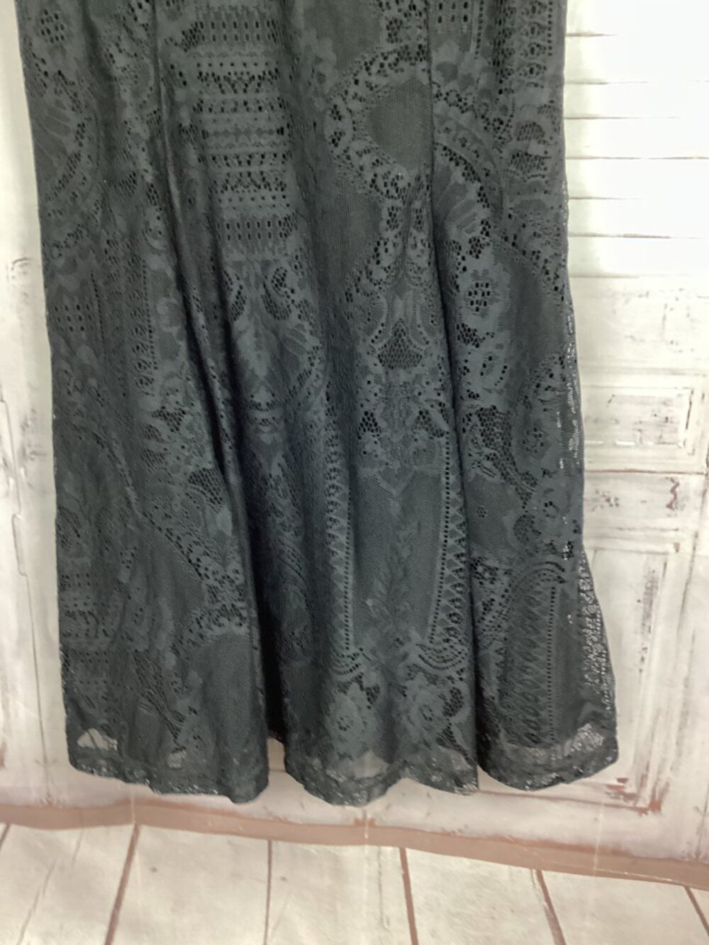 Killstar Black Lace Midi Ruffle Gothic Dress S - Picture 2 of 11